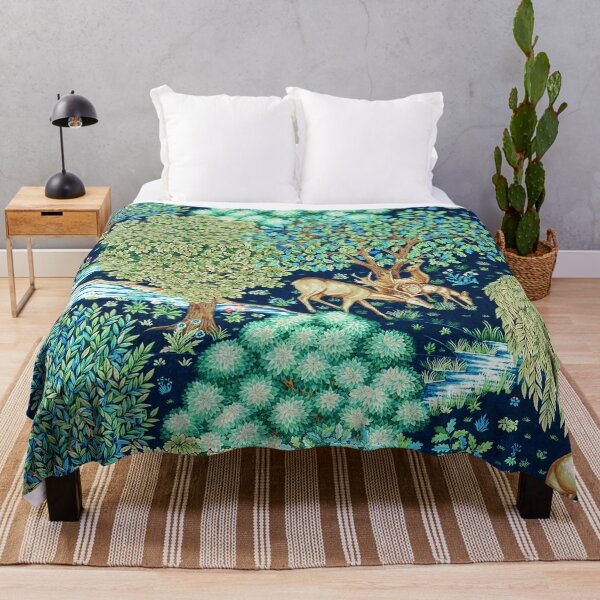 Vista previa del artículo con la obra «Ciervo William Morris por un Brook Indigo», diseñado y vendido por Marymarice.