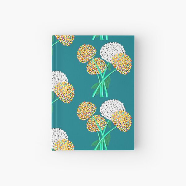 Pom Pom Flowered Bouquet Hardcover Journal