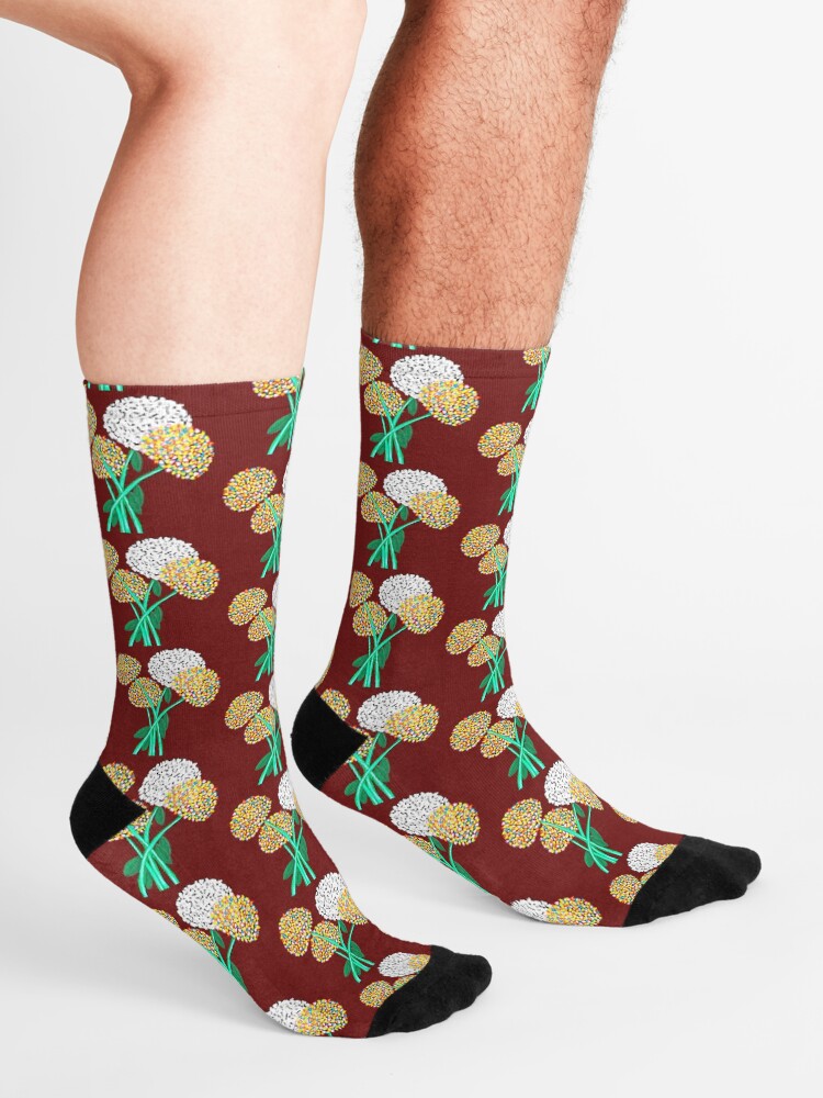 Alternate view of Pom Pom Flowered Bouquet Socks