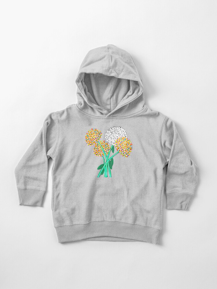 Thumbnail 1 of 5, Toddler Pullover Hoodie, Pom Pom Flowered Bouquet designed and sold by HappigalArt.