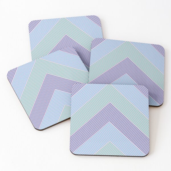 Item preview, Chevron Zigzag Stripes Retro Blue Lines designed and sold by Inogitna Designs.