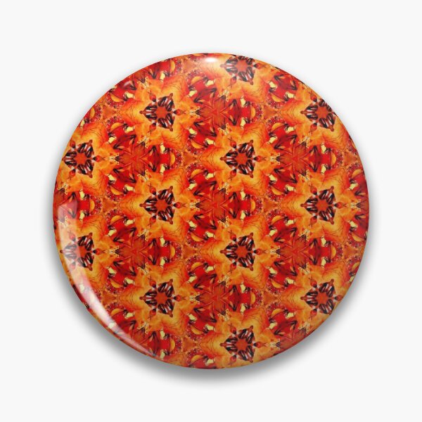 Item preview, Bright geometric orange flowery pattern designed and sold by schuettelspeer.