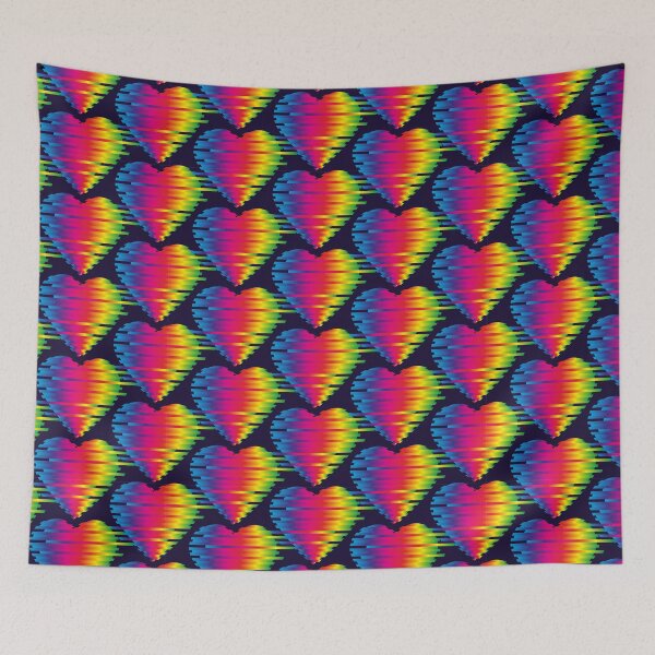 Item preview, Rainbow heart glitch pattern designed and sold by EngineerGoC.