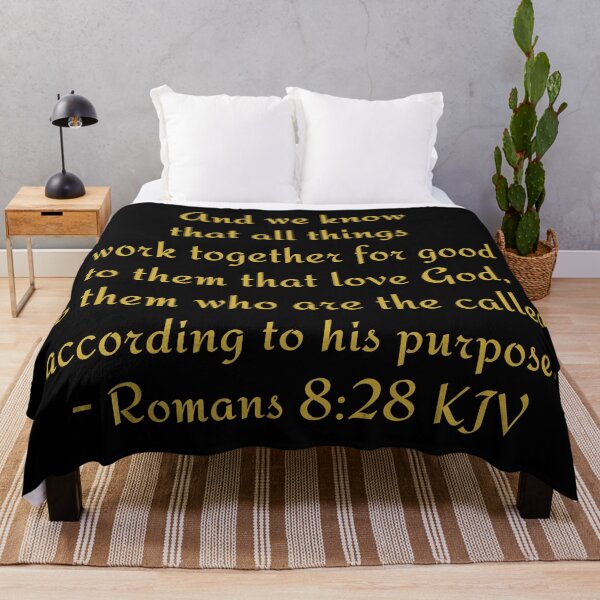 Item preview, Romans 8:28 KJV - Gold Modern Print designed and sold by VerShirts.