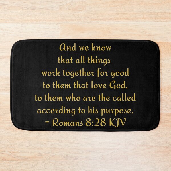 Item preview, Romans 8:28 KJV - Gold Modern Print designed and sold by VerShirts.
