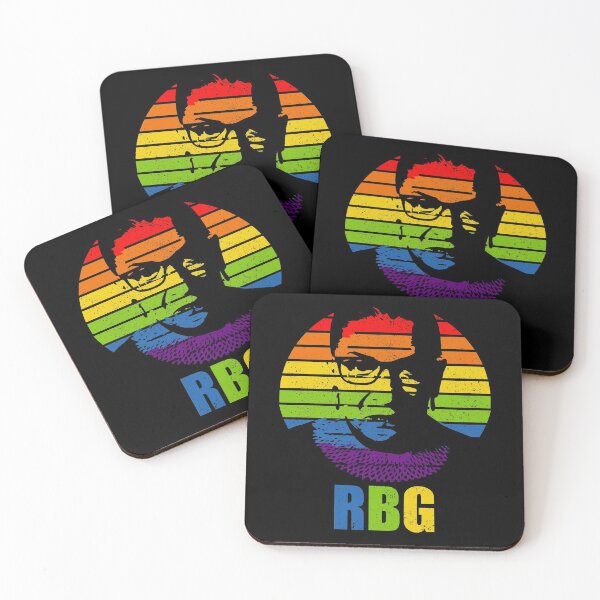 Item preview, Ruth Bader Ginsburg RBG LGBT Rainbow Sunset designed and sold by RandomStuffShop.