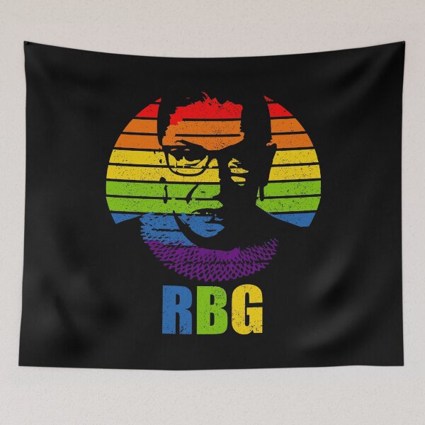 Item preview, Ruth Bader Ginsburg RBG LGBT Rainbow Sunset designed and sold by RandomStuffShop.