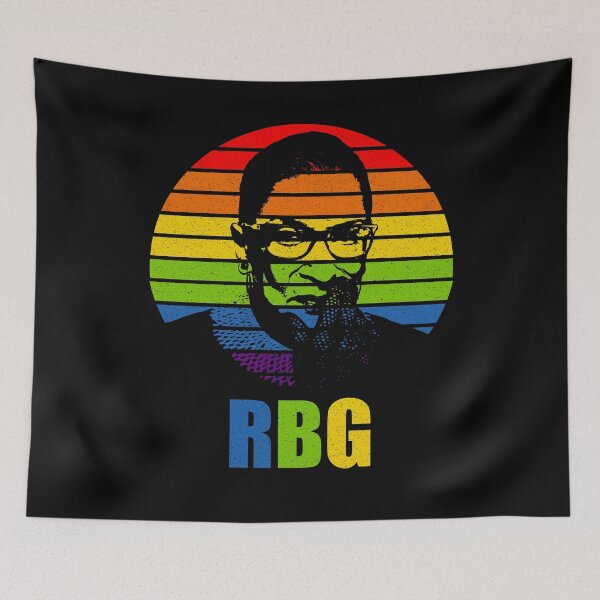 Item preview, Ruth Bader Ginsburg RBG LGBT Rainbow Sunset designed and sold by RandomStuffShop.