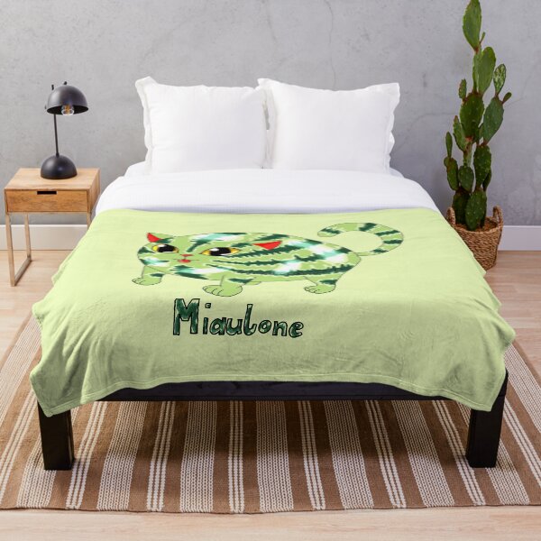 Miaulone: 1/2 Melone, 1/2 Katze Version 2 Fleecedecke