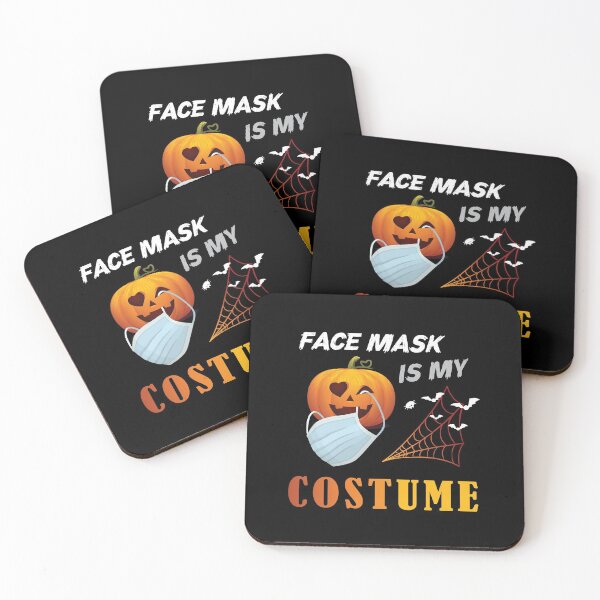 Item preview, Face Mask is My Costume Funny Halloween Pumpkin with a mask in Quarantine Gift designed and sold by Scratches Tees.