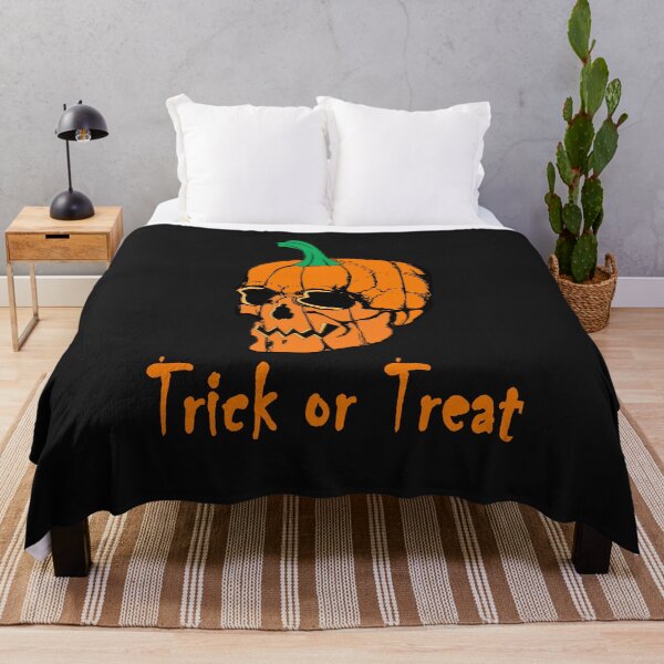 Item preview, Trick or Treat - Scary Halloween Pumpkin Skull designed and sold by ittybittyowl.