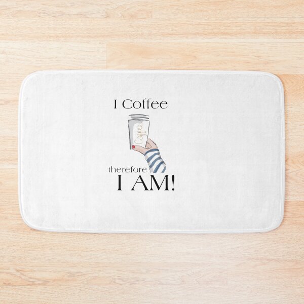 Item preview, I Coffee therefore I AM Coffee Addict designed and sold by In A Word | Minimal Statement Wear.