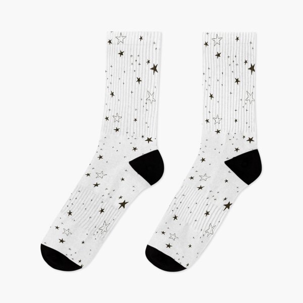 Item preview, Large Spooky Black and Ghost White Halloween Star Pattern on Ghost White designed and sold by Creepyhollow.
