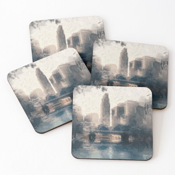 Item preview, Downtown Omaha Nebraska Impressionist Painting - Omaha designed and sold by CattlettArt.