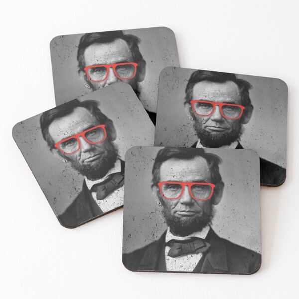 Item preview, Abraham Lincoln Wearing Red Glasses President of The United States Hipster Cool Honest Abe designed and sold by awonacott.