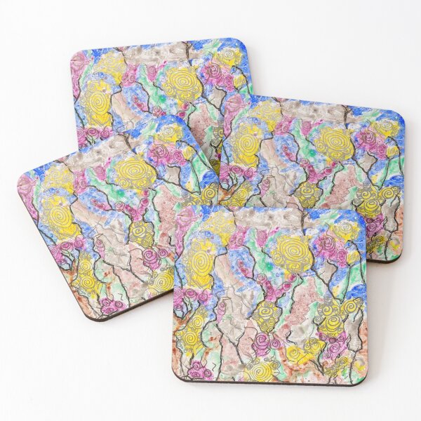 Item preview, Pastel Garden Batik Acrylic Painting designed and sold by Oak Mountain.