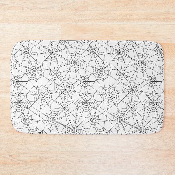Item preview, Spooky Dark Black Halloween Cobweb Pattern on Ghost White designed and sold by Creepyhollow.
