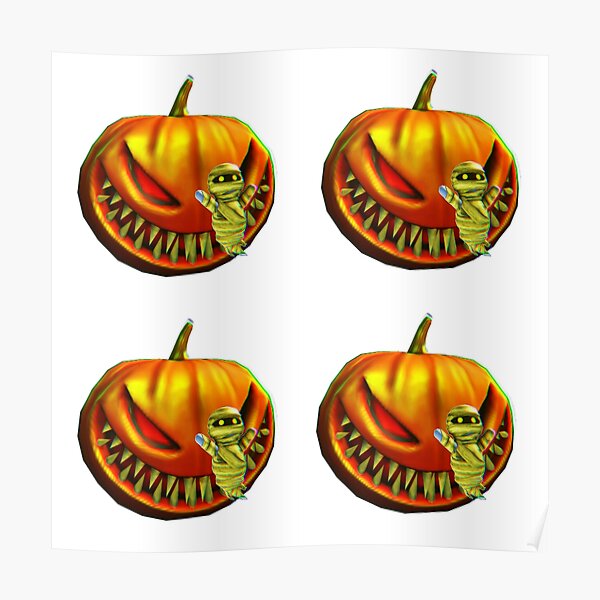 Smasholantern Monster Mashers Among Us Roblox Halloween Sticker Pack Poster By Robloxrox Redbubble - roblox ghost back lantern