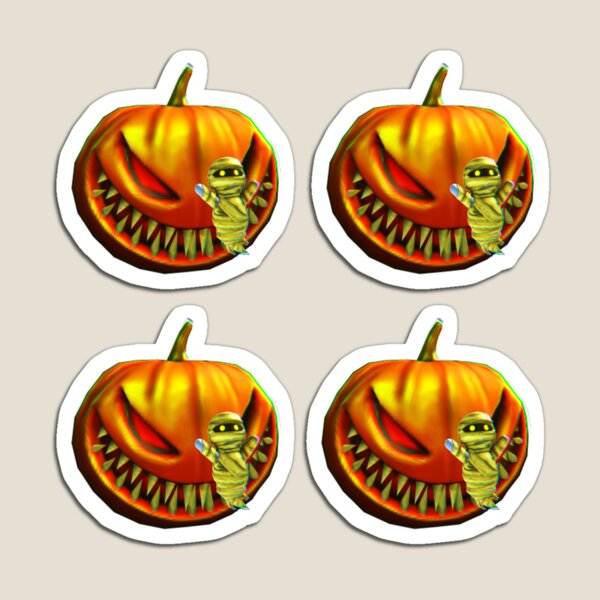 Roblox Pack Magnets Redbubble - pumpkin on fire head roblox