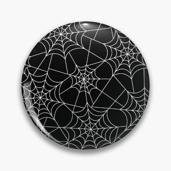 Item preview, Ghost White Halloween Cobweb Pattern on Spooky Dark Black  designed and sold by Creepyhollow.
