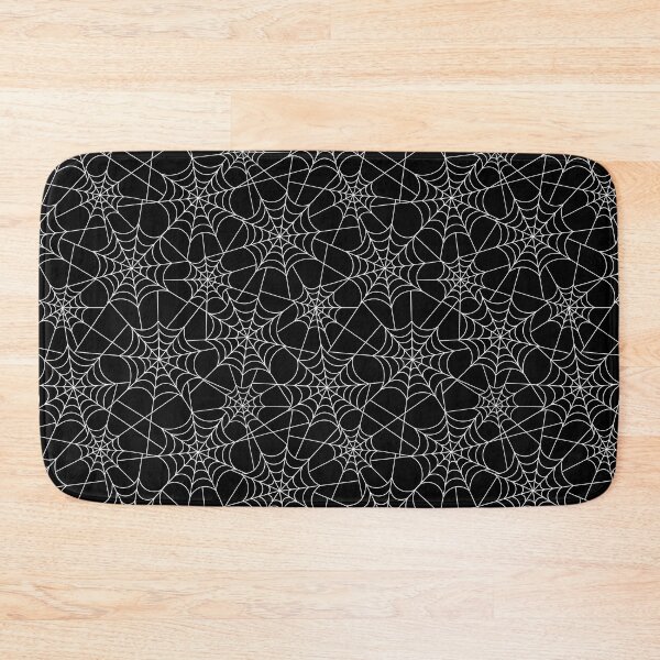 Item preview, Ghost White Halloween Cobweb Pattern on Spooky Dark Black  designed and sold by Creepyhollow.