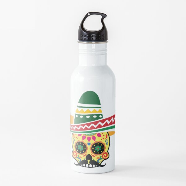 Sombrero skull design Water Bottle