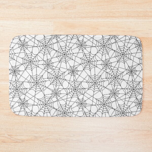 Item preview, Spooky Dark Black 3D Halloween Cobweb Pattern on Ghost White designed and sold by Creepyhollow.