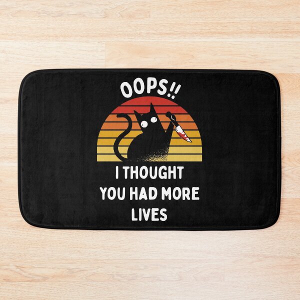 Item preview, Funny Killer Cat Oops! I Thought You Had More Lives Sunset designed and sold by CoolSilhouettes.
