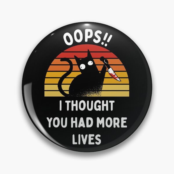 Item preview, Funny Killer Cat Oops! I Thought You Had More Lives Sunset designed and sold by CoolSilhouettes.