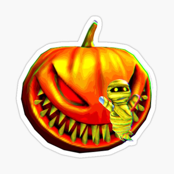 Lets Play Roblox Stickers Redbubble - roblox pumpkin google play