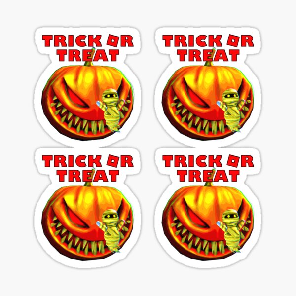 Lets Play Roblox Stickers Redbubble - roblox halloween decals