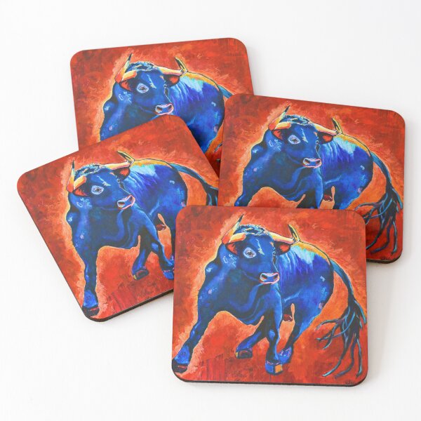 Item preview, Blue Charging Bull  designed and sold by BGOZart.