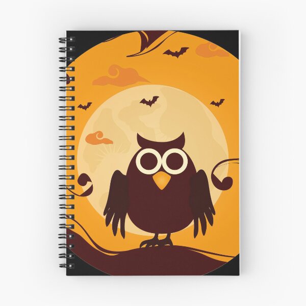 Item preview, Midnight Owl, a Halloween design with black background. Halloween owl with big eyes. designed and sold by 2AcesDesign.