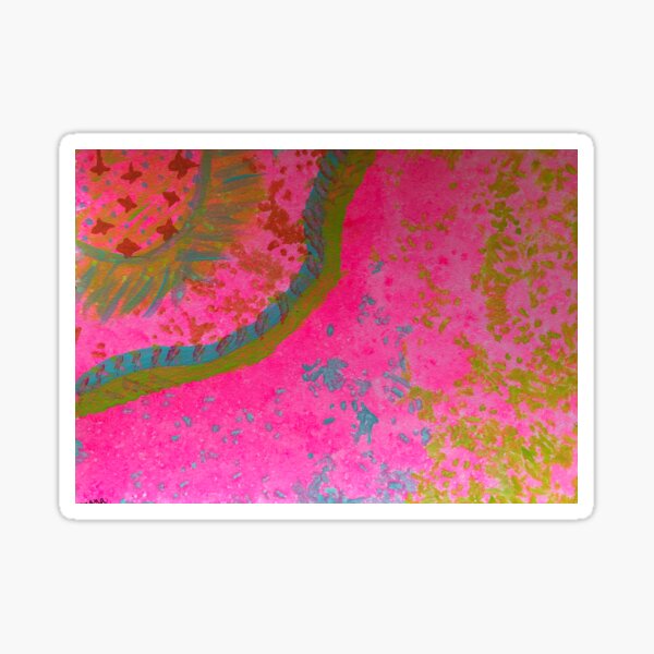 Item preview, Abstract watercolor bright design pink designed and sold by janabananafruit.