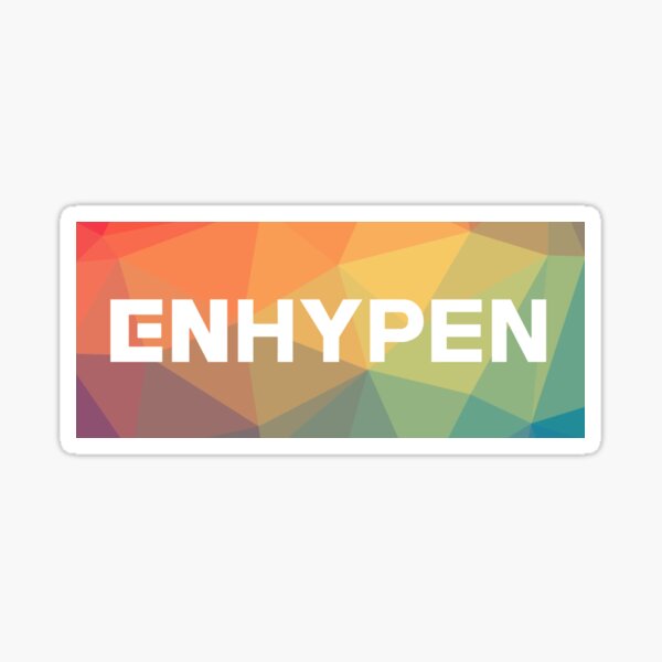 enhypen geometric rainbow sticker by enhypening redbubble