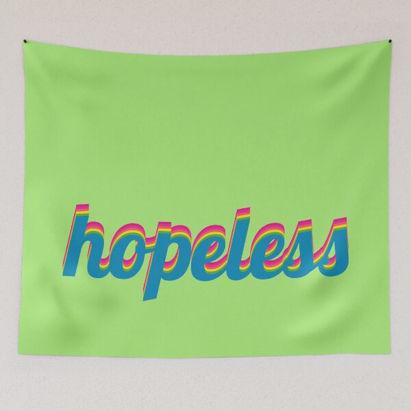 Item preview, Satire - Hopeless - Rainbow Design - Typography - Neon Pastel - A Tribute to Nico Semsrott designed and sold by greatnorris.