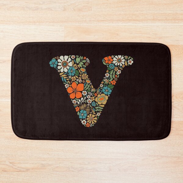 Item preview, Hippie Floral Letter V designed and sold by zeljkica.