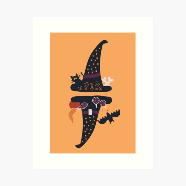 Witch's Hat, Happy Halloween ! Art Print