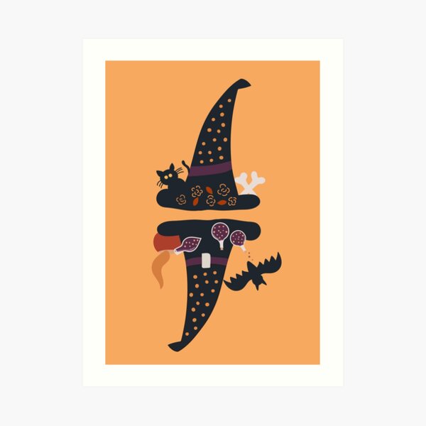 Witch's Hat, Happy Halloween ! Art Print