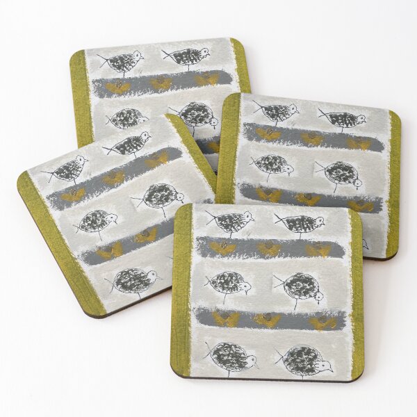 Item preview, Six birds in a green field designed and sold by ANN KELLEY.