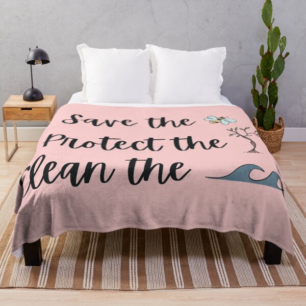 Item preview, Save the bees, Protects the trees, Clean the seas designed and sold by Millyscribbles.