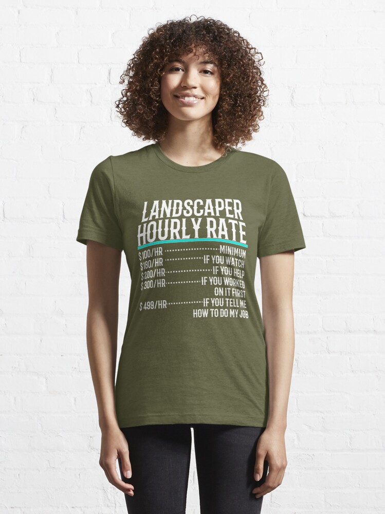 Landscaper Hourly Rate ~ Funny Landscaper Gifts Funny Dad Hat | Redbubble