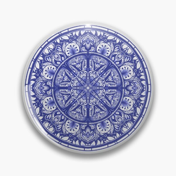 Artikelvorschau, Blaues Porzellan-Mandala entworfen und verkauft von sarcohpagus.