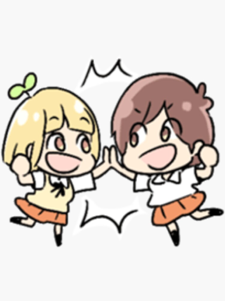 "Asagao to Kase-San" Sticker for Sale by hearteyeddoll | Redbubble