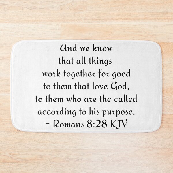 Item preview, Romans 8:28 KJV - Black Modern Print designed and sold by VerShirts.