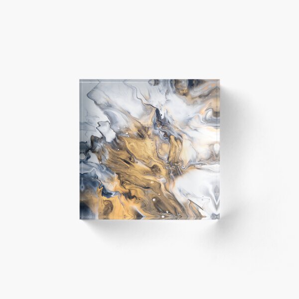 Gold Marble Acrylic Block