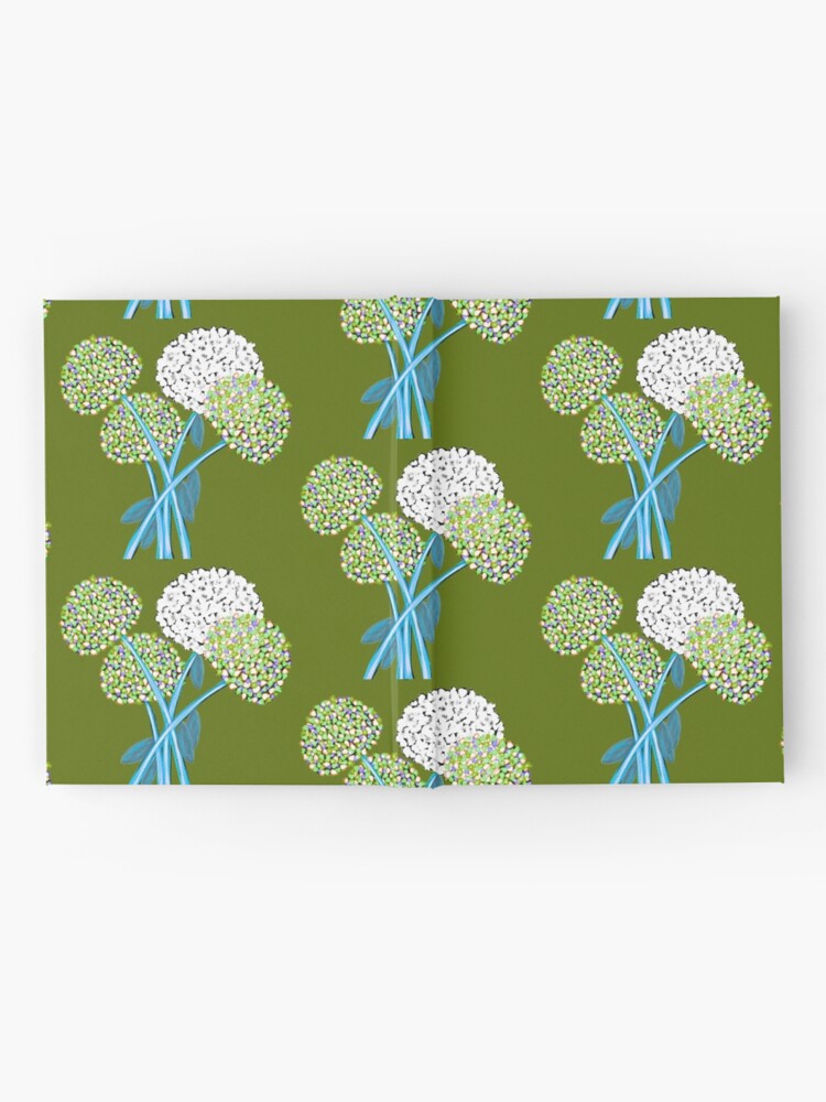 Alternate view of Pom Pom Flowered Bouquet Green Hardcover Journal