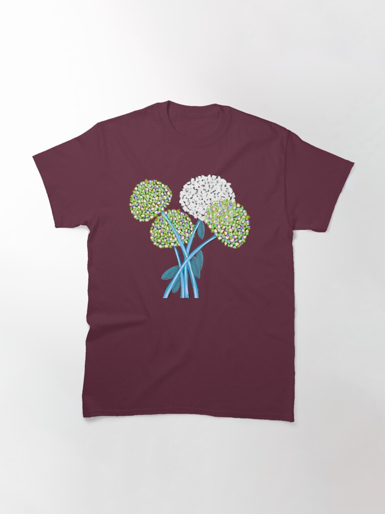 Alternate view of Pom Pom Flowered Bouquet Green Classic T-Shirt