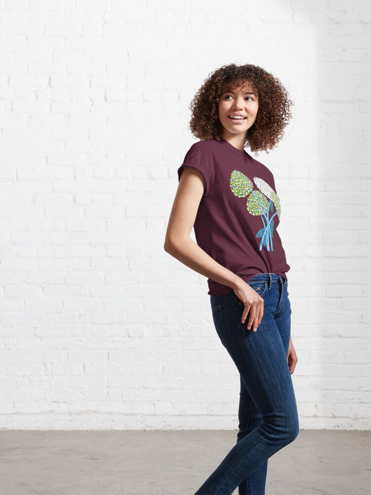 Alternate view of Pom Pom Flowered Bouquet Green Classic T-Shirt