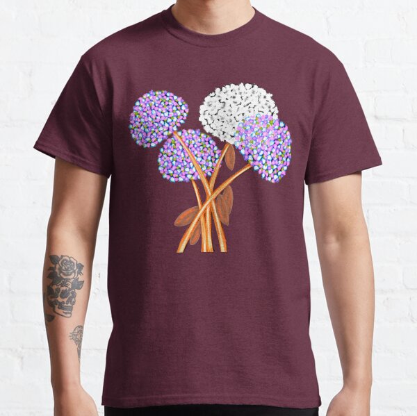 Pom Pom Flowered Bouquet Lavender Classic T-Shirt
